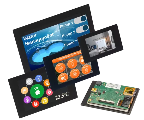 IHM pour installation avec bus USB, RS-232, SPI, I2C