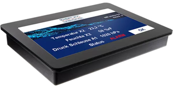 Écrans HMI pour Modbus RTU/TCP LAN, WiFi, RS485 - montage mural ou en façade Écrans HMI pour Modbus RTU/TCP LAN, WiFi, RS485 - montage mural ou en façade